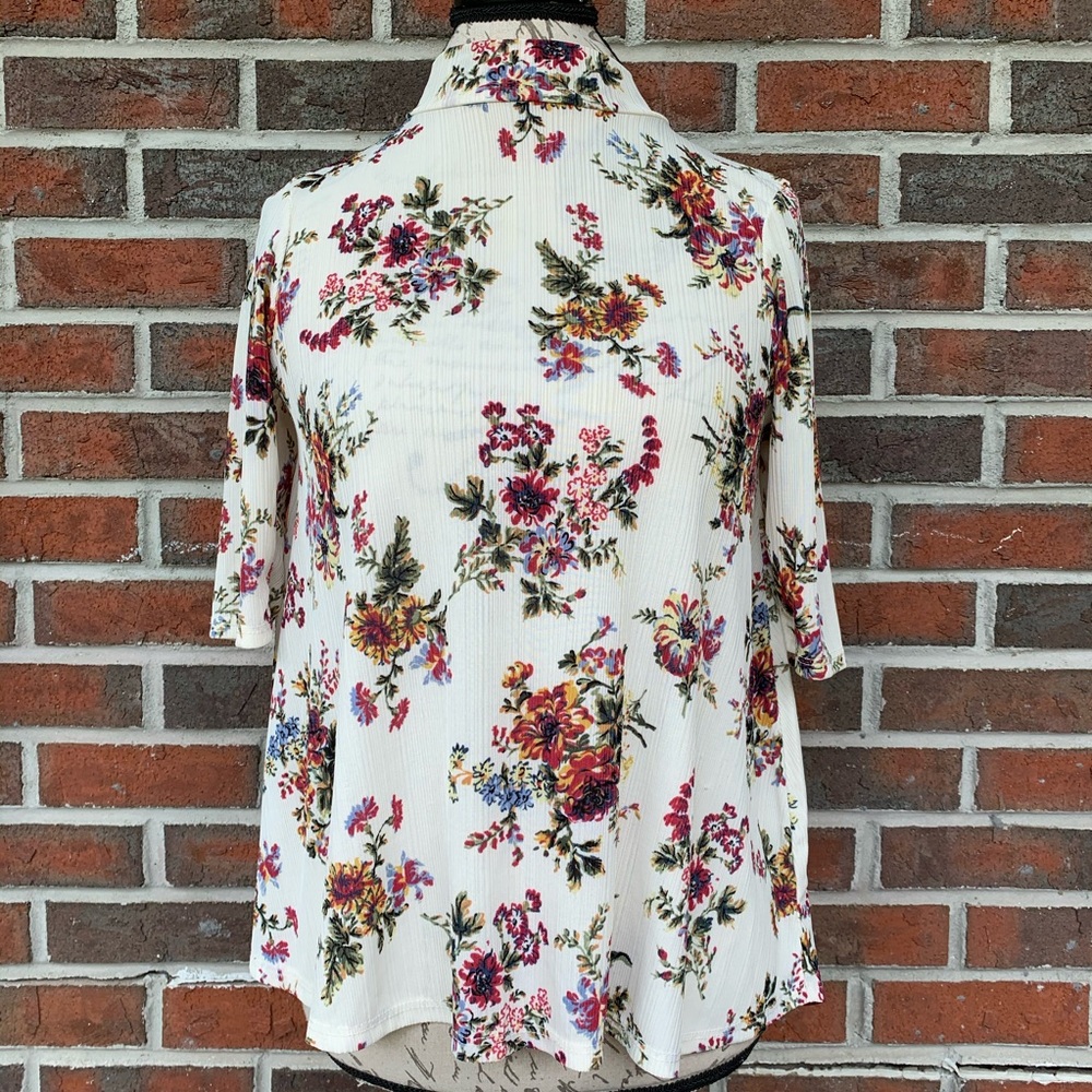 Buckle mock neck top